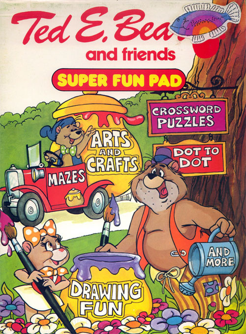 Ted E. Bear Super Fun Pad Coloring Books at Retro Reprints The