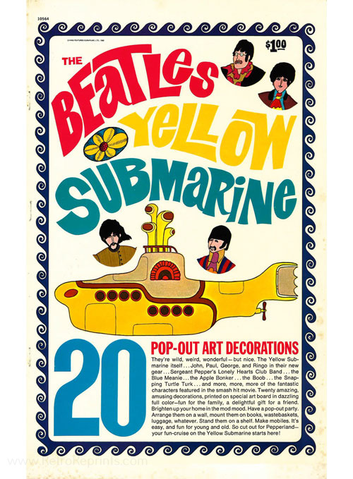 Yellow Submarine, The Pop-out Art Decorations