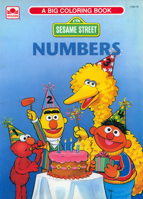 Sesame Street Numbers | Coloring Books at Retro Reprints - The world's