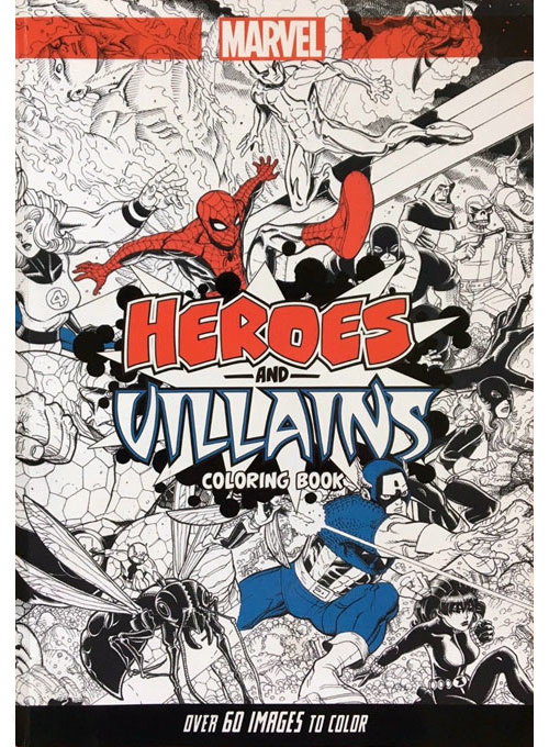 Marvel Super Heroes Heroes and Villains Coloring Books at Retro