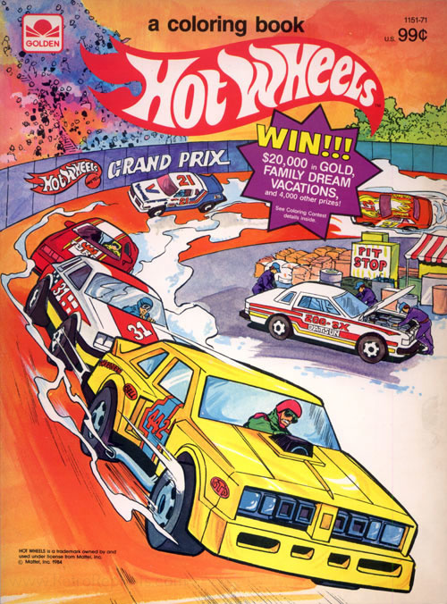 Hot Wheels Coloring Book