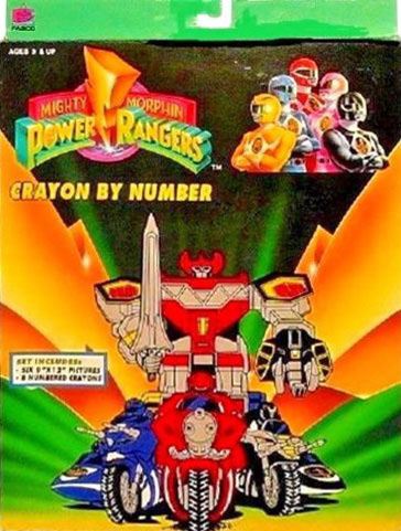 Mighty Morphin Power Rangers Crayon By Number