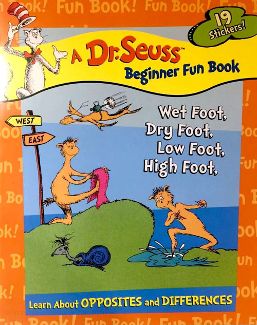 Dr. Seuss Wet Foot, Dry Foot, Low Foot, High Foot Coloring Books at