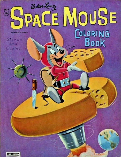 Space Mouse Coloring Book