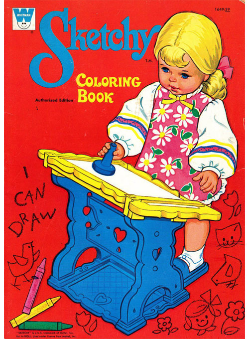 Sketchy Doll Coloring Book