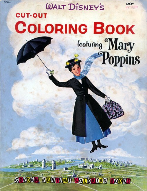 Mary Poppins Cut-Out Coloring Book