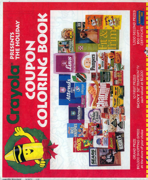 Commercial Characters Crayola Coupon Coloring Book