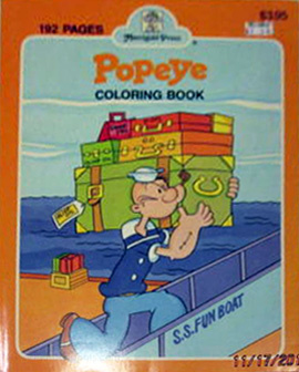 Popeye the Sailor Man Coloring Book