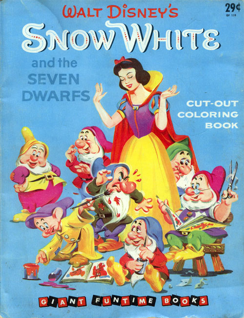 Snow White & the Seven Dwarfs Cut-Out Coloring Book