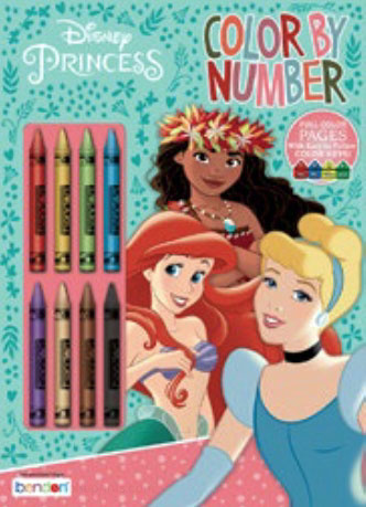 Princesses, Disney Color by Number