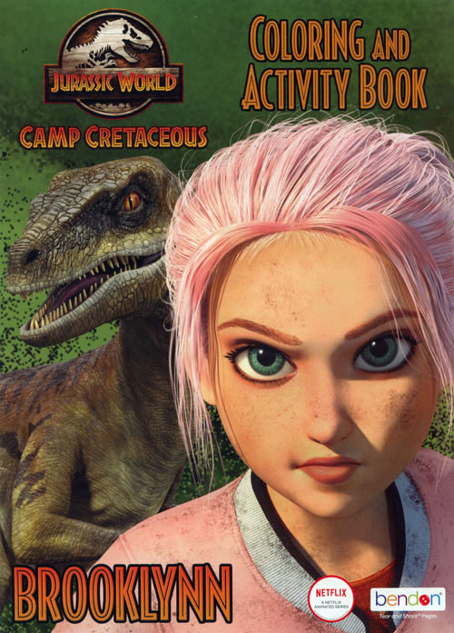 Jurassic World Camp Cretaceous Brooklynn Coloring Books at Retro