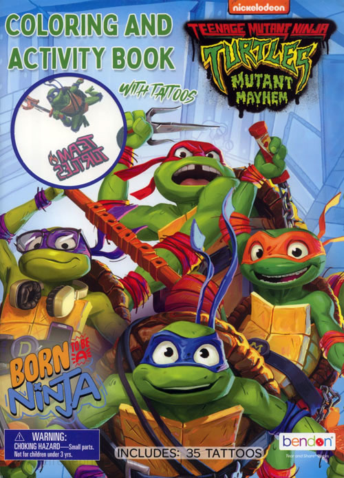 Teenage Mutant Ninja Turtles: Mutant Mayhem Coloring Book with Tattoos