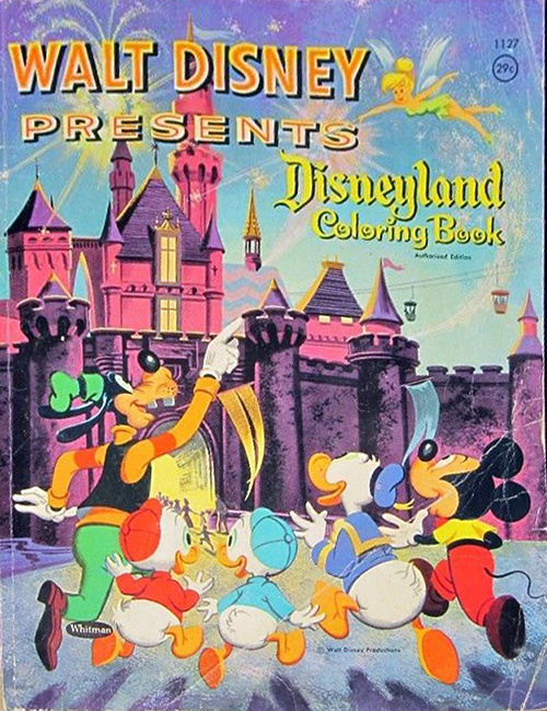 Walt Disney Theme Parks Disneyland Coloring Books at Retro Reprints