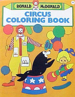 Ronald McDonald Circus Coloring Book