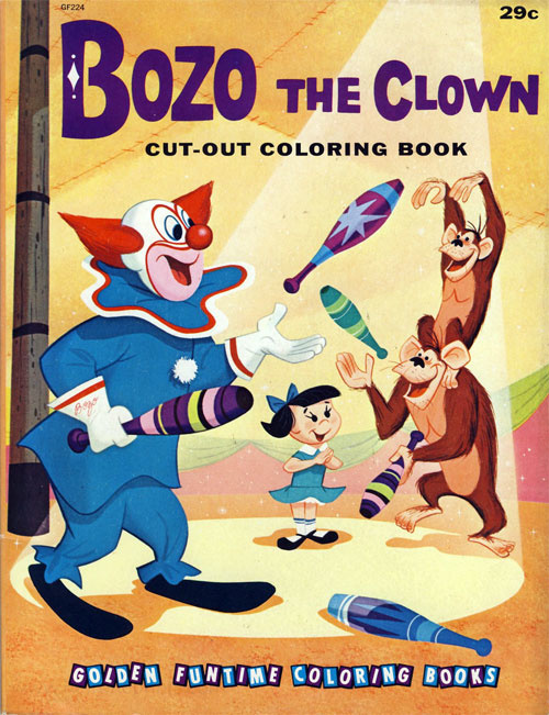 Bozo the Clown Cut-Out Coloring Book