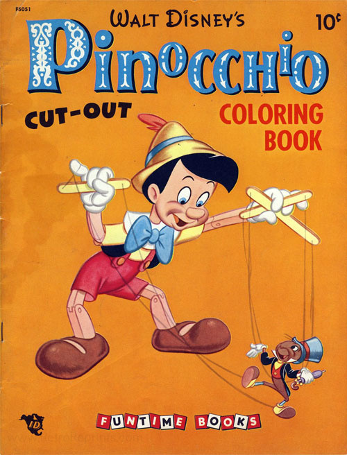 Pinocchio, Disney's Cut-Out Coloring Book