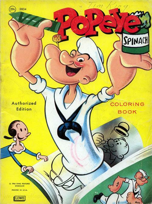 Popeye the Sailor Man Coloring Book