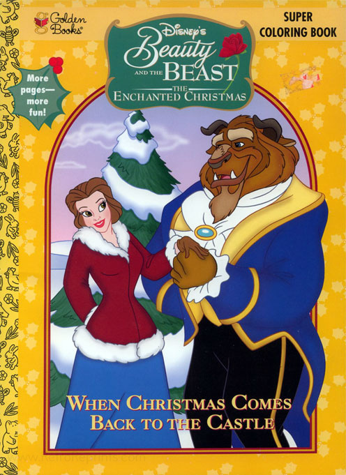 beauty  the beast the enchanted christmas coloring book