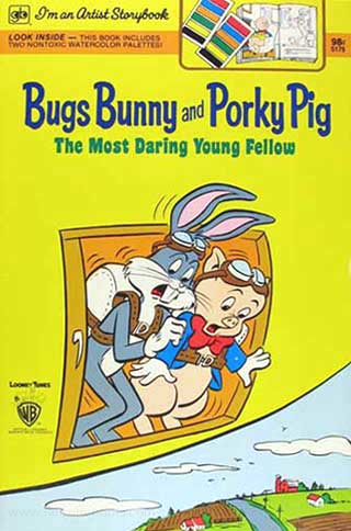 Bugs Bunny and Porky Pig the Most Daring Young Fellow I'm an Artist  Storybook Watercolor Paint Book 1980 -  Israel