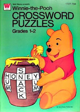 Winnie the Pooh Crossword Puzzles Coloring Books at Retro Reprints