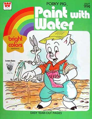 Bugs Bunny and Porky Pig the Most Daring Young Fellow I'm an Artist  Storybook Watercolor Paint Book 1980 -  Israel