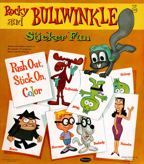 Rocky and Bullwinkle Sticker Fun