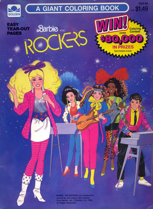 Barbie & the Rockers Coloring Book Coloring Books at Retro Reprints