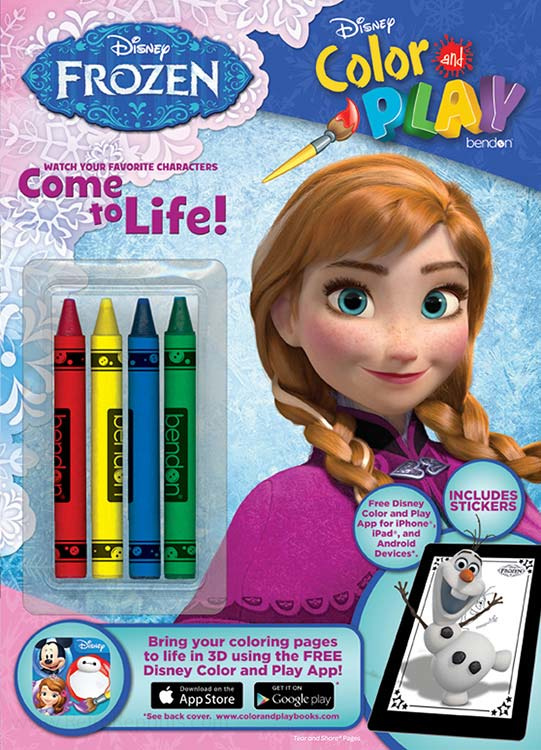 Frozen, Disney Color and Play Coloring Books at Retro Reprints The