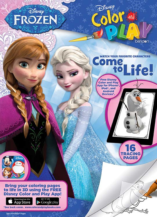 Frozen, Disney Color and Play Coloring Books at Retro Reprints The