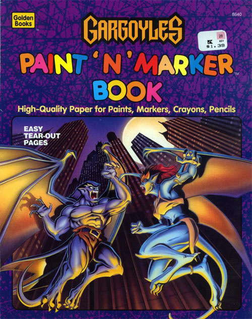 Gargoyles Paint 'n' Marker Book
