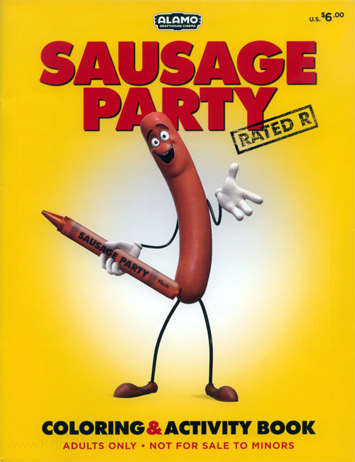Sausage Party Coloring Activity Book Coloring Books At Retro Reprints The World S Largest Coloring Book Archive