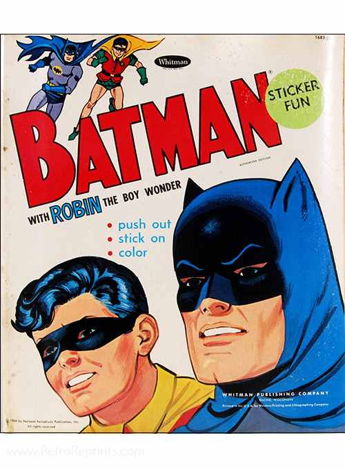 Vintage 1966 unused Batman and Robin Coloring Book FREE DOMESTIC