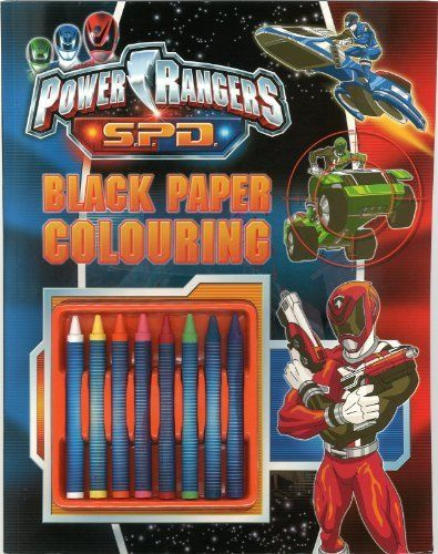 Power Rangers S.P.D. Black Paper Colouring