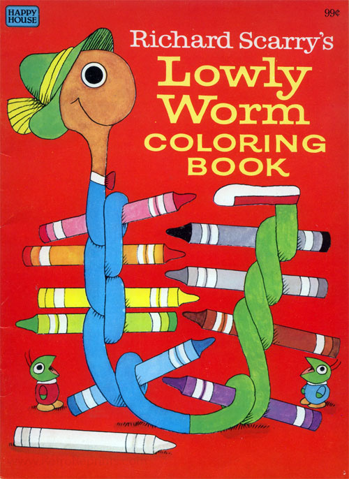 Busy World of Richard Scarry, The Lowly Worm Coloring Book