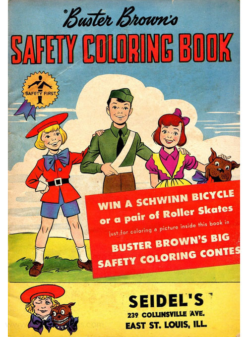 Commercial Characters Buster Brown Safety Coloring Book