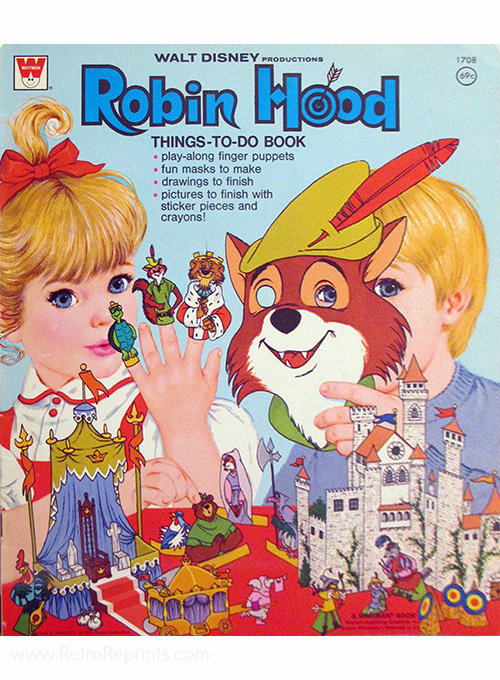 Robin Hood, Disney's Coloring Books  Coloring Books at Retro Reprints - The  world's largest coloring book archive!