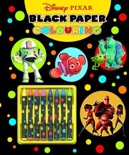 Pixar Collections Black Paper Colouring Book