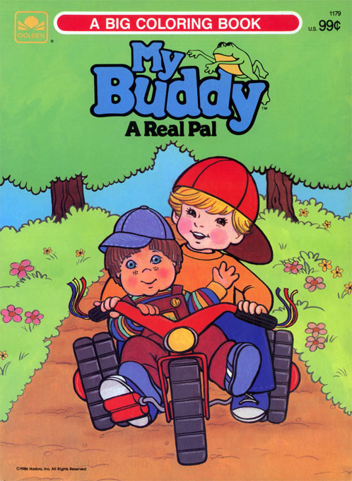 Vintage My Buddy Paint With Water 1986 Hasbro A Golden Book Coloring Book