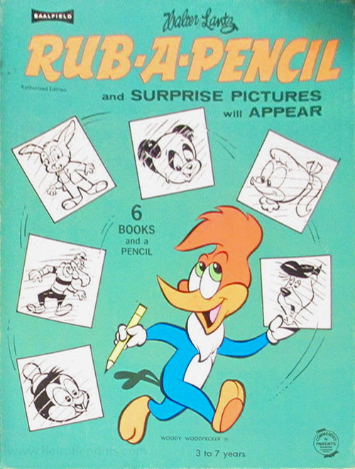 Woody Woodpecker Rub-A-Pencil Boxed Set