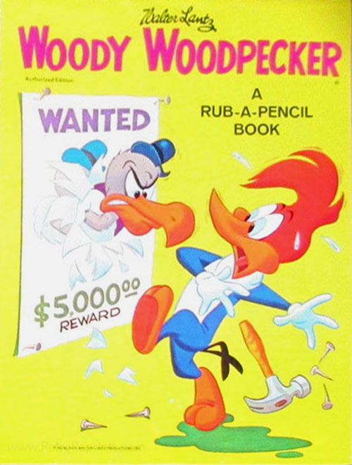 Woody Woodpecker Rub-A-Pencil Book