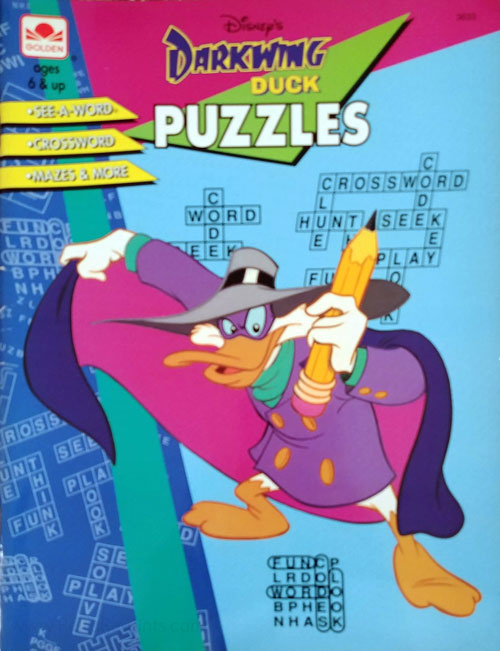 Darkwing Duck Puzzle Book Coloring Books at Retro Reprints The