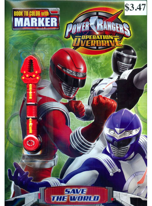 power rangers operation overdrive save the world  coloring