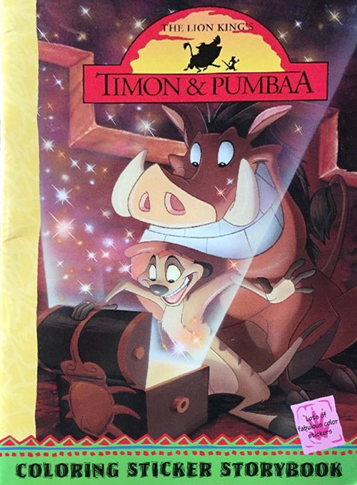 Timon and Pumbaa Colouring Sticker Storybook