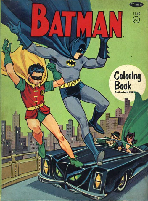 DC Comics Batman and Robin Whitman Coloring Book Color by Number #1660 1966