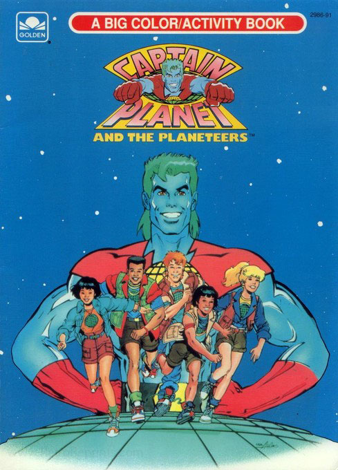 captain planet and the planeteers coloring page hard