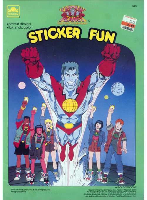 Captain Planet and the Planeteers Sticker Fun
