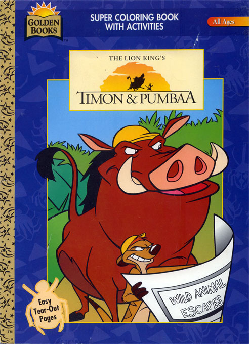 Timon and Pumbaa Coloring and Activity Book