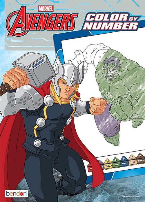 Avengers: Earth's Mightiest Heroes Color by Number | Coloring Books at