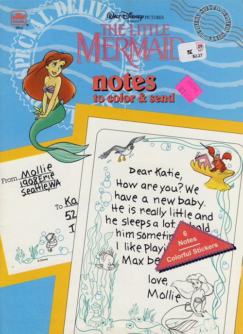 Little Mermaid, Disney's Notes to Color