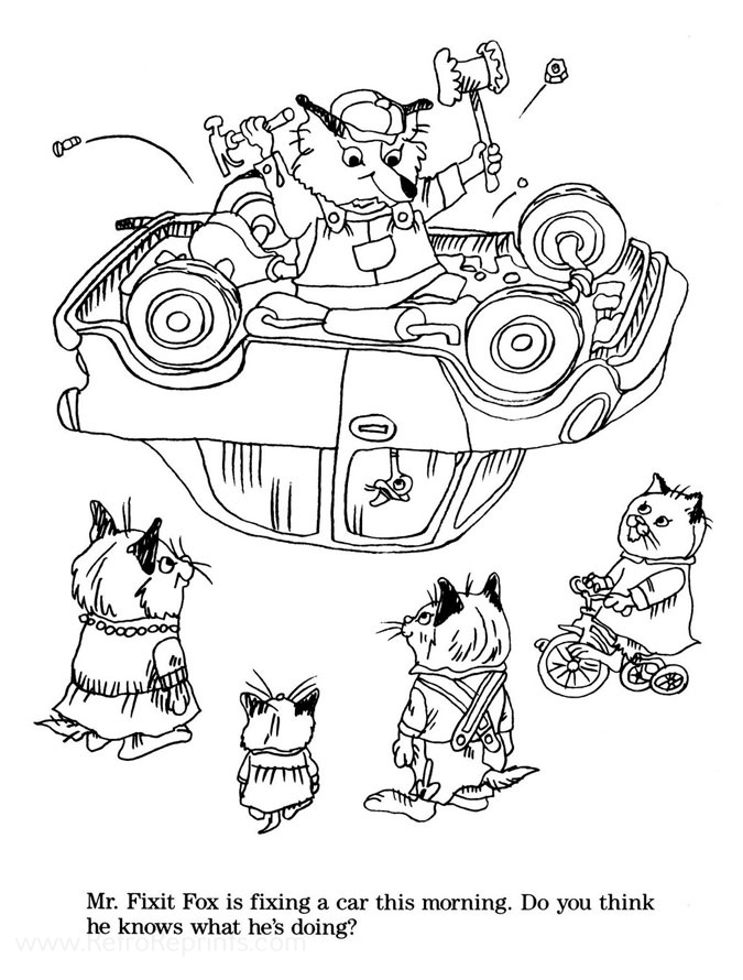 free printable olive owl coloring pages the busy world of richard scarry